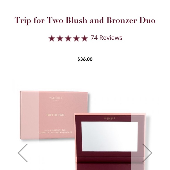 🆕 WANDER BEAUTY TRIP FOR TWO BLUSH/BRONZER DUO - Picture 4 of 4